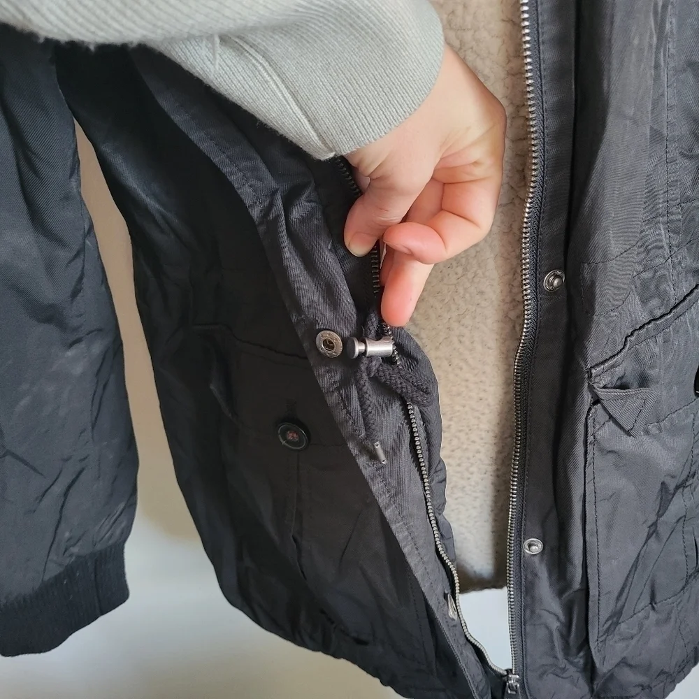 LEVI'S Jacket Quilt And Sherpa Lined Black Small